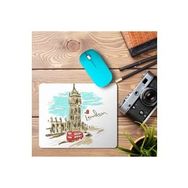 Art Hediye Big Ben Paris Clock Tower Baskılı 23x19 cm Mouse Pad