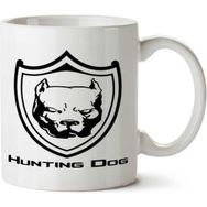 Art Hediye Black Hunting Dog İki Tarafı Baskılı Kupa Bardak