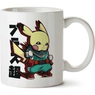 Art Hediye Boku No Hero Pikachu Pokemon Mashup İki Tarafı Baskılı Kupa
