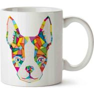 Art Hediye Bulldog Rainbow İki Tarafı Baskılı Kupa Bardak