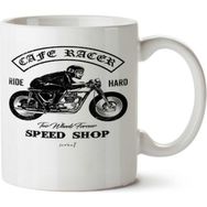 Art Hediye Cafe Racer 2.0 Speed Shop İki Tarafı Baskılı Beyaz Kupa