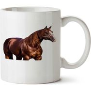Art Hediye Camisetas De Cavalor At İki Tarafı Baskılı Beyaz Kupa