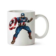 Art Hediye Captain America Super Hero İki Tarafı Baskılı Kupa Bardak