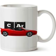 Art Hediye Car Araba Periyodik Cetvel İki Tarafı Baskılı Beyaz Kupa
