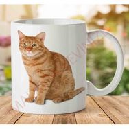 Art Hediye Cat-PNG İki Tarafı Baskılı Kupa Bardak