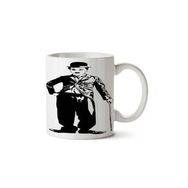 Art Hediye Charlie Chaplin Baston İki Tarafı Baskılı Kupa Bardak
