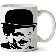 Art Hediye Charlie Chaplin Gülüş İki Tarafı Baskılı Kupa Bardak
