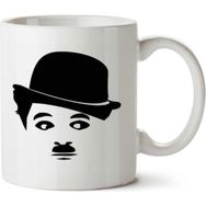 Art Hediye Charlie Chaplin Silüet İki Tarafı Baskılı Kupa Bardak