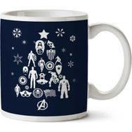 Art Hediye Christmas Tree Captain America İki Tarafı Baskılı Kupa Bardak