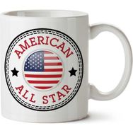 Art Hediye Converse American All Star İki Tarafı Baskılı Beyaz Kupa