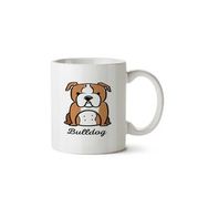 Art Hediye Cãozinho Bulldog İki Tarafı Baskılı Beyaz Kupa