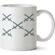 Art Hediye Cross Swords İki Tarafı Baskılı Kupa