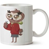 Art Hediye Cute Coffee Owl By İki Tarafı Baskılı Kupa