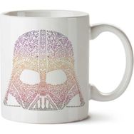 Art Hediye Darth Vader Neon Pattern Helmet Star Wars İki Tarafı Baskılı Kupa