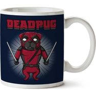 Art Hediye Dead Pug Deadpool Iki Tarafı Baskılı Kupa Bardak