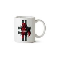 Art Hediye Deadpool Four Guns İki Tarafı Baskılı Beyaz Kupa