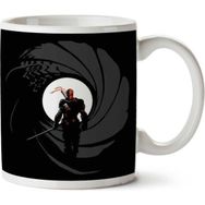 Art Hediye Deathstroke Slade Wilson Licence to Slash James Bond Gun Barrel İki Tarafı Baskılı Kupa Bardak