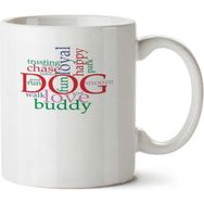 Art Hediye Dog Fellings İki Tarafı Baskılı Beyaz Kupa