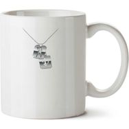 Art Hediye Dog Tag Künye İki Tarafı Baskılı Beyaz Kupa