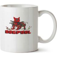 Art Hediye Dogpool İki Tarafı Baskılı Beyaz Kupa