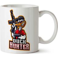 Art Hediye Duck Hunter İki Tarafı Baskılı Beyaz Kupa