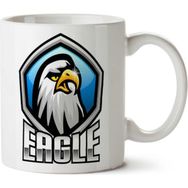 Art Hediye Eagle İki Tarafı Baskılı Beyaz Kupa