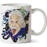 Art Hediye Einstein E=mc2 Pi Fizik İki Tarafı Baskılı Kupa Bardak