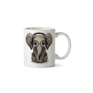 Art Hediye Elephant Zeki Fil Müzik Kupa Bardak
