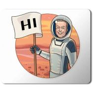 Art Hediye Elon Musk Telegram Astronot Baskılı 23x19 cm Mouse Pad
