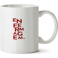 Art Hediye Enfermagem İki Tarafı Baskılı Kupa