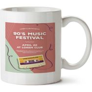 Art Hediye Estampa Festival Anos 90 İki Tarafı Baskılı Kupa