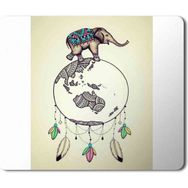 Art Hediye Etnik Fil ve Düş Kapanı Baskılı 23x19 cm Mouse Pad
