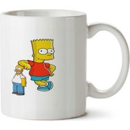 Art Hediye Família Simpsons İki Tarafı Baskılı Beyaz Kupa