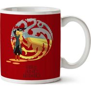 Art Hediye Fire and Blood Daenerys Targaryen Game of Thrones İki Tarafı Baskılı Kupa Bardak