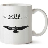 Art Hediye Fly High İki Tarafı Baskılı Beyaz Kupa