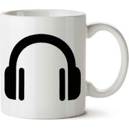 Art Hediye Fone Head Set İki Tarafı Baskılı Beyaz Kupa