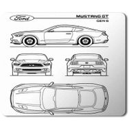 Art Hediye Ford Mustang Baskılı 23x19 cm Mouse Pad