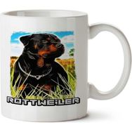 Art Hediye Fractal Rottweıler İki Tarafı Baskılı Kupa