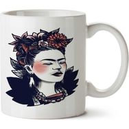Art Hediye Frida Baskılı İki Tarafı Baskılı Beyaz Kupa