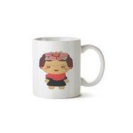Art Hediye Frida Kahlo Bebek İki Tarafı Baskılı Beyaz Kupa