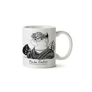 Art Hediye Frida Kahlo Catlo Kedi İki Tarafı Baskılı Beyaz Kupa