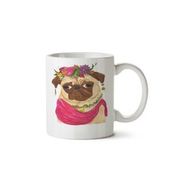 Art Hediye Frida Kahlo Pug İki Tarafı Baskılı Kupa Bardak