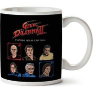 Art Hediye Geek Dilemma Iı Choose Your Captain İki Tarafı Baskılı Kupa Bardak