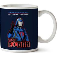 Art Hediye Gı Joe Vote Cobra Commander Lesser Evil I İki Tarafı Baskılı Kupa Bardak