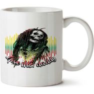 Art Hediye Give Me Daddy Bob Marley Kurukafa İki Tarafı Baskılı Beyaz Kupa