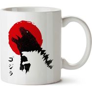 Art Hediye Godzilla Japon Stili İki Tarafı Baskılı Beyaz Kupa
