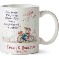 Art Hediye Gökyüzüne Gönderdiğim Duam Sevgililer Günü Kupa Bardak