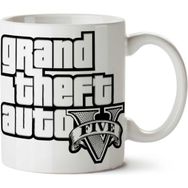 Art Hediye Grand Theft Auto Logo İki Tarafı Baskılı Kupa Bardak