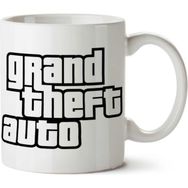 Art Hediye Grand Theft Auto Yazı İki Tarafı Baskılı Kupa Bardak