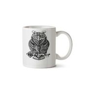 Art Hediye Great Horned Owl İki Tarafı Baskılı Kupa Bardak